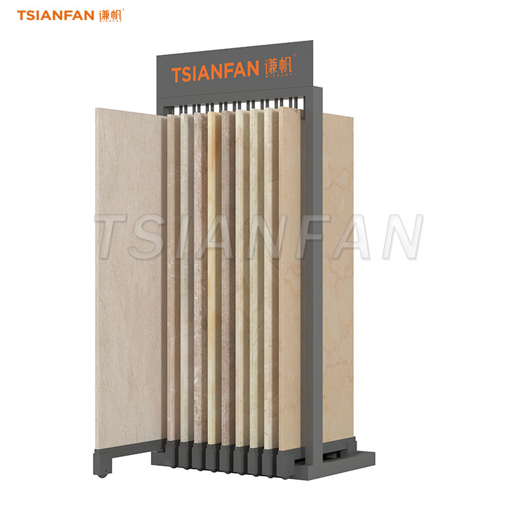 artificial stone pull out display stand granite slab display racks-SG607
