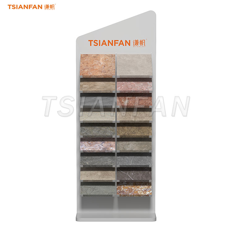 natural stone floor stand porcelain tile display-SW351 - 图片 3