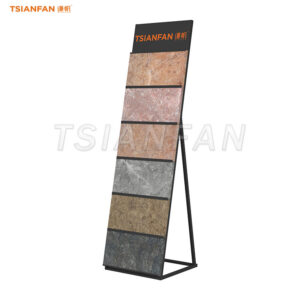 inclined sample stone display stand metal flooring display rack-SW366