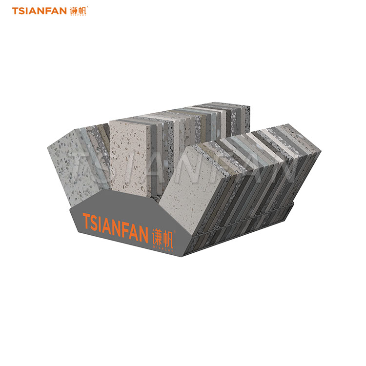 quartz stone countertop display stand flooring racks-SRT505